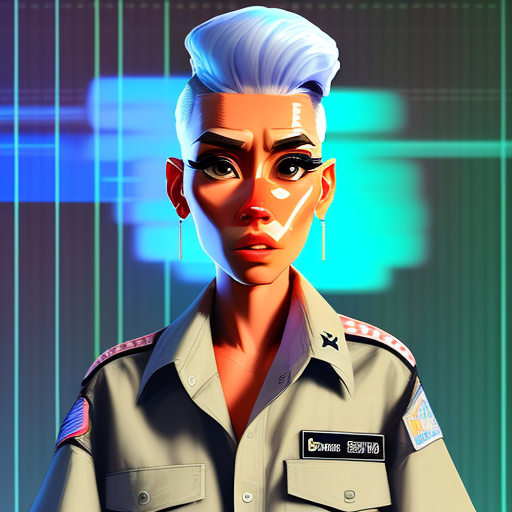 00090-1206133401-glitch art full body portrait of a hardy, lissome, Shocked Air Force Intelligence woman, Step-by-step, disgust, with gray underc.png